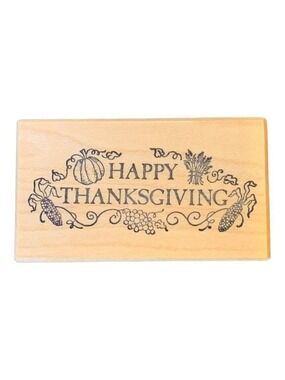 PSX Fall Autumn Thanksgiving Stamp Cookie Tag Holiday Baking Rubber E 846